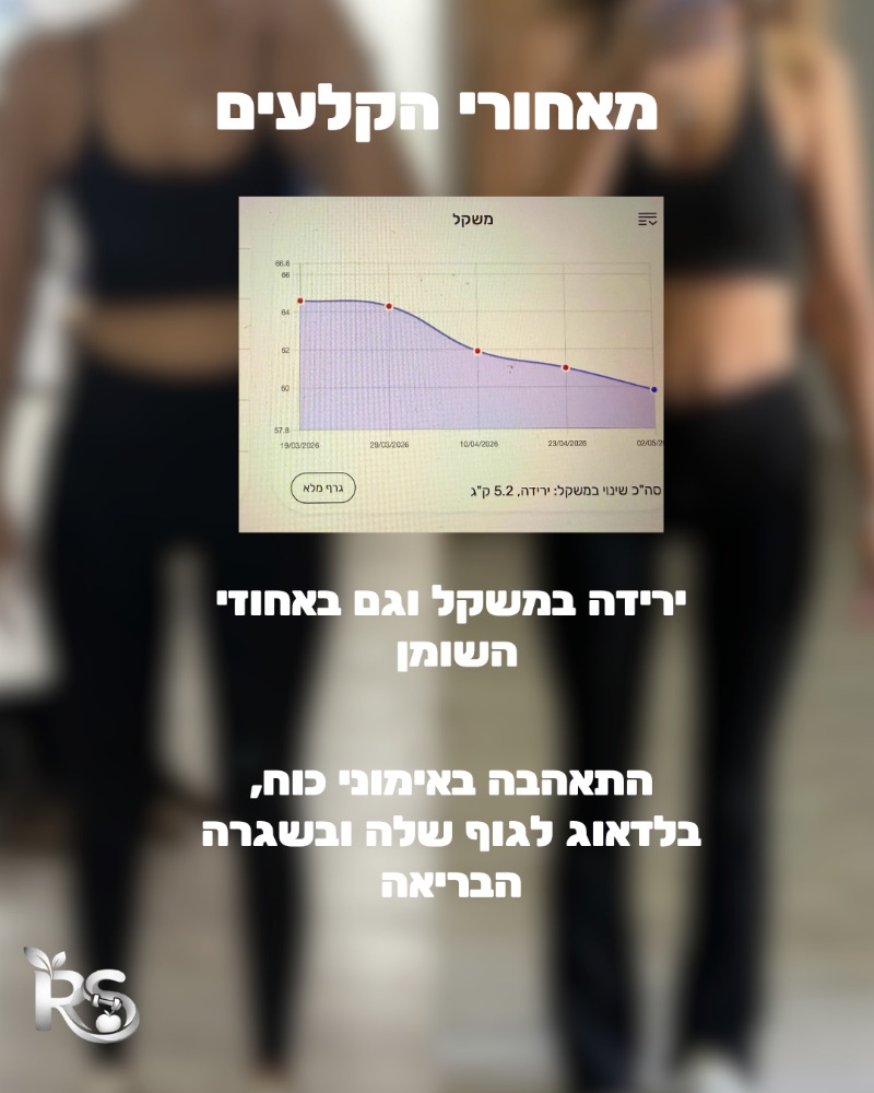 צילום מסך מהליווי: 5.2 ק״ג פחות וירידה באחוזי השומן. התאהבה באימוני כוח, בלדאוג לגוף שלה ובשגרה הבריאה
